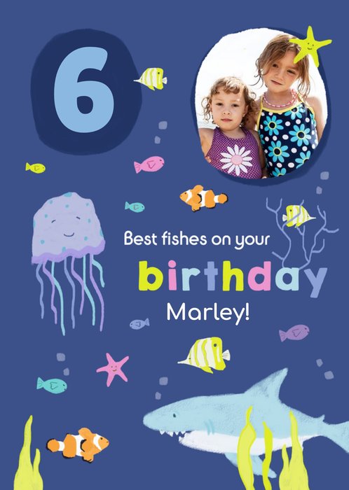 Best Fishes On Your Birthday Photo Upload Card