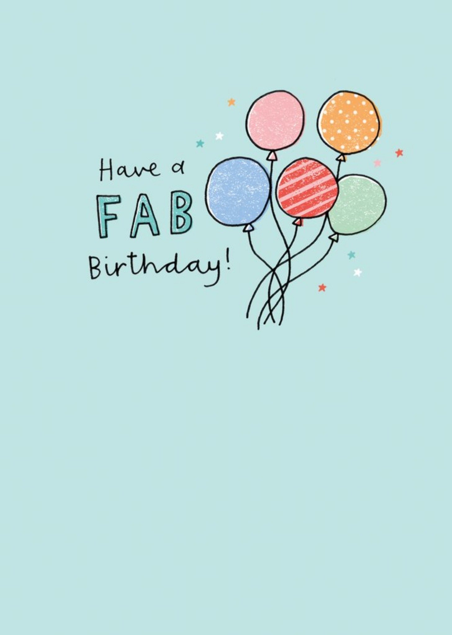 Moonpig Illustrated Balloons Fab Birthday Card