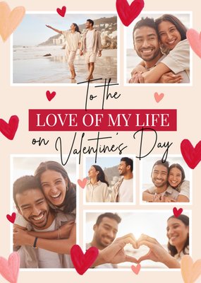Tenderhearted Love Of My Life Love Hearts Photo Upload Valentine's Day Card