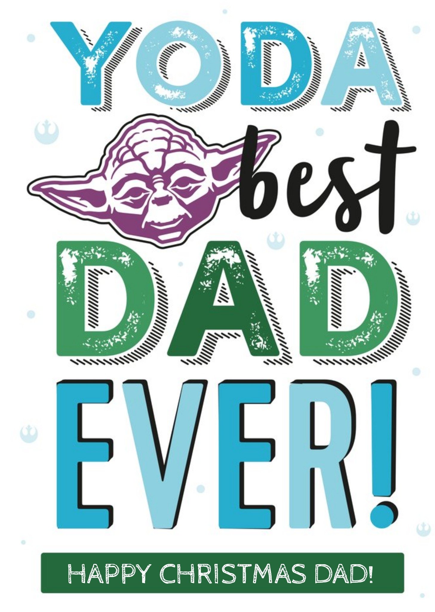 Disney Star Wars Yoda Best Dad Christmas Card
