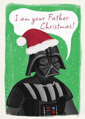Star Wars I Am Your Father Christmas Illustrated Darth Vader Christmas Card