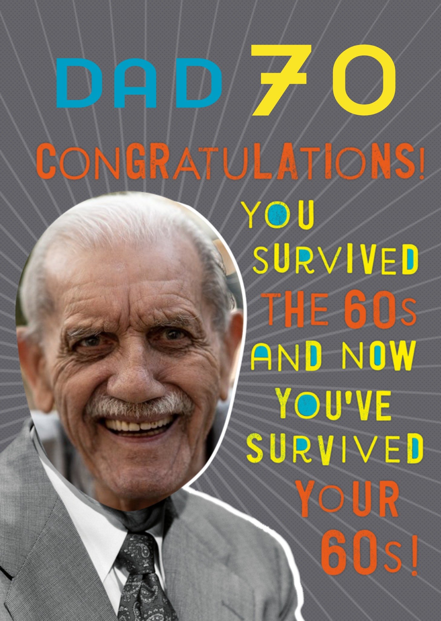 Moonpig Pgm591 Dad Funny 70th Birthday Card