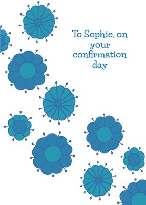 Floral Illustration Personalised Confirmation Card