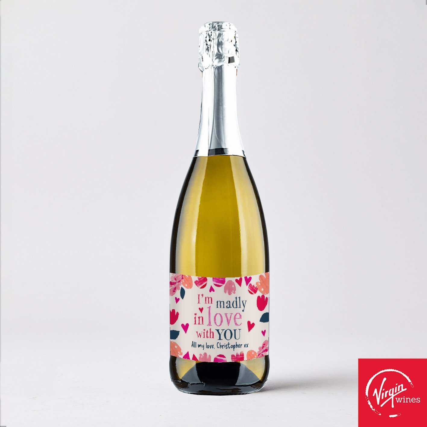 Virgin Wines Personalised Madly In Love With You Prosecco 75Cl Alcohol