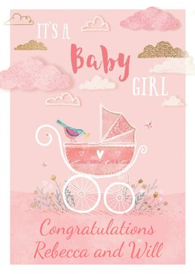 Baby Girl Congratulations Postcard