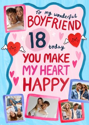 Wonderful Boyfriend Photo Upload Birthday Card