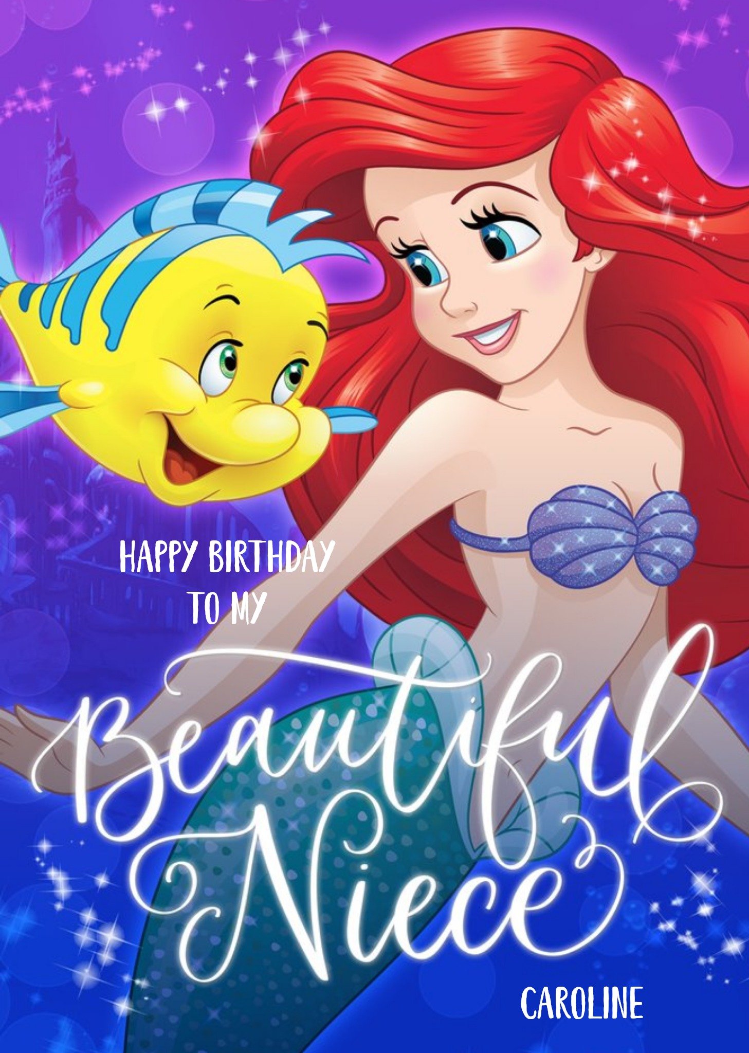 Disney Princesses Disney Princess Ariel Birthday Card