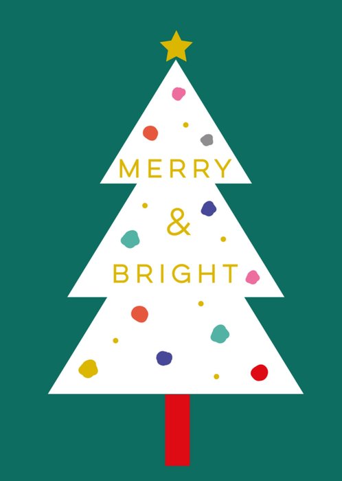 Merry And Bright Christmas Tree Card