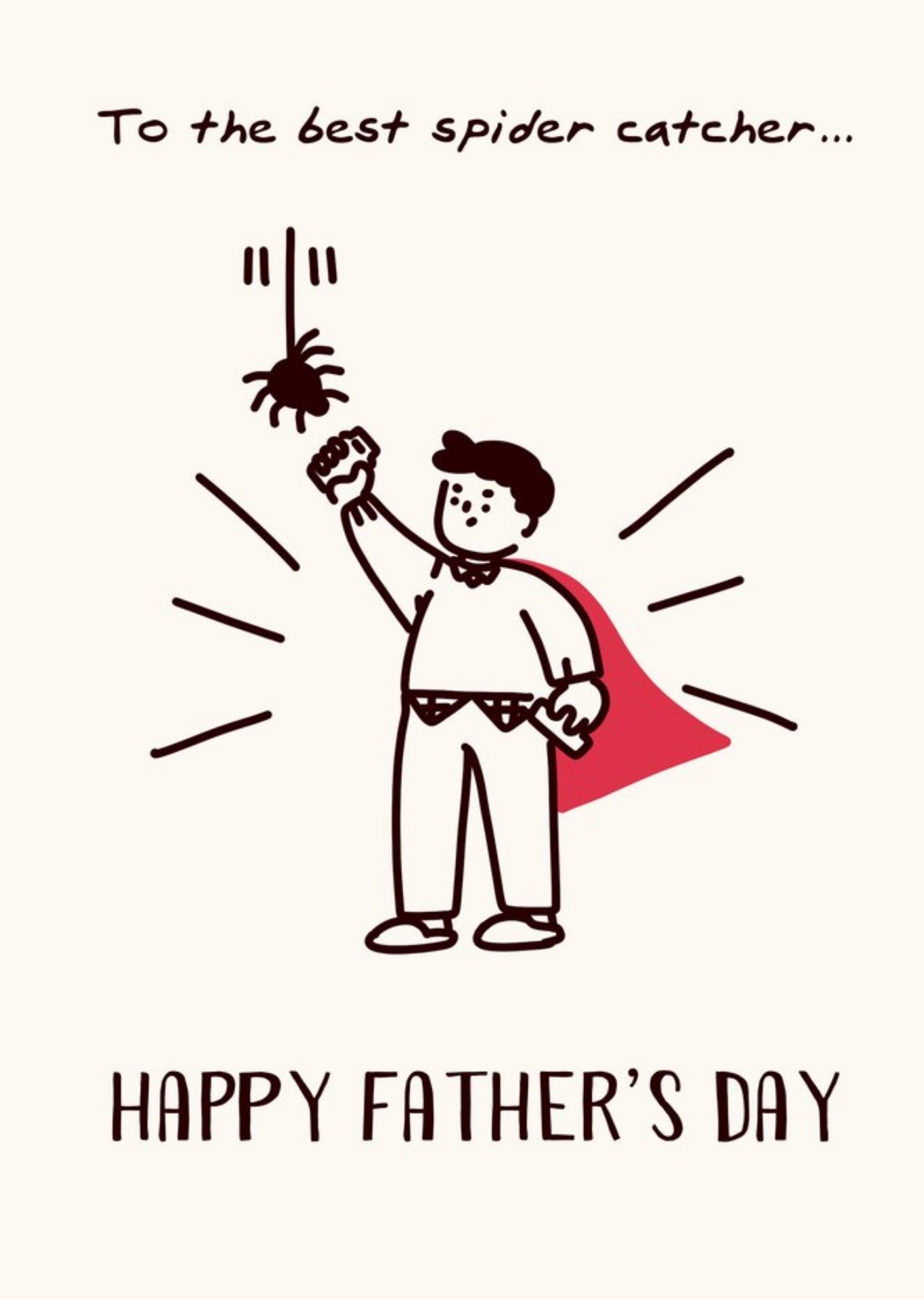 Moonpig Illustrated Spider Catcher Father's Day Card