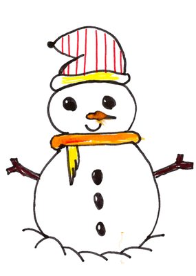 Children's Health Foundation Charity Chloe Snowman Drawing Christmas Card