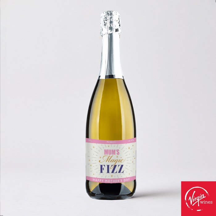 Virgin Wines Personalised 'Mum's Magic Fizz' Mother's Day Prosecco 75cl