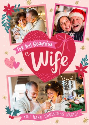 Beautiful Wife Photo Upload Christmas Card