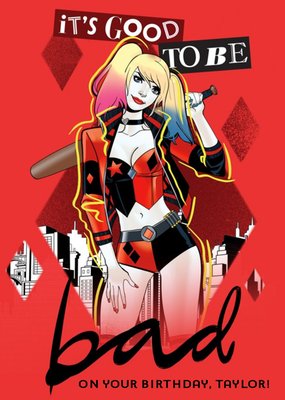 DC Comic Birthday Day Card - Harley Quinn