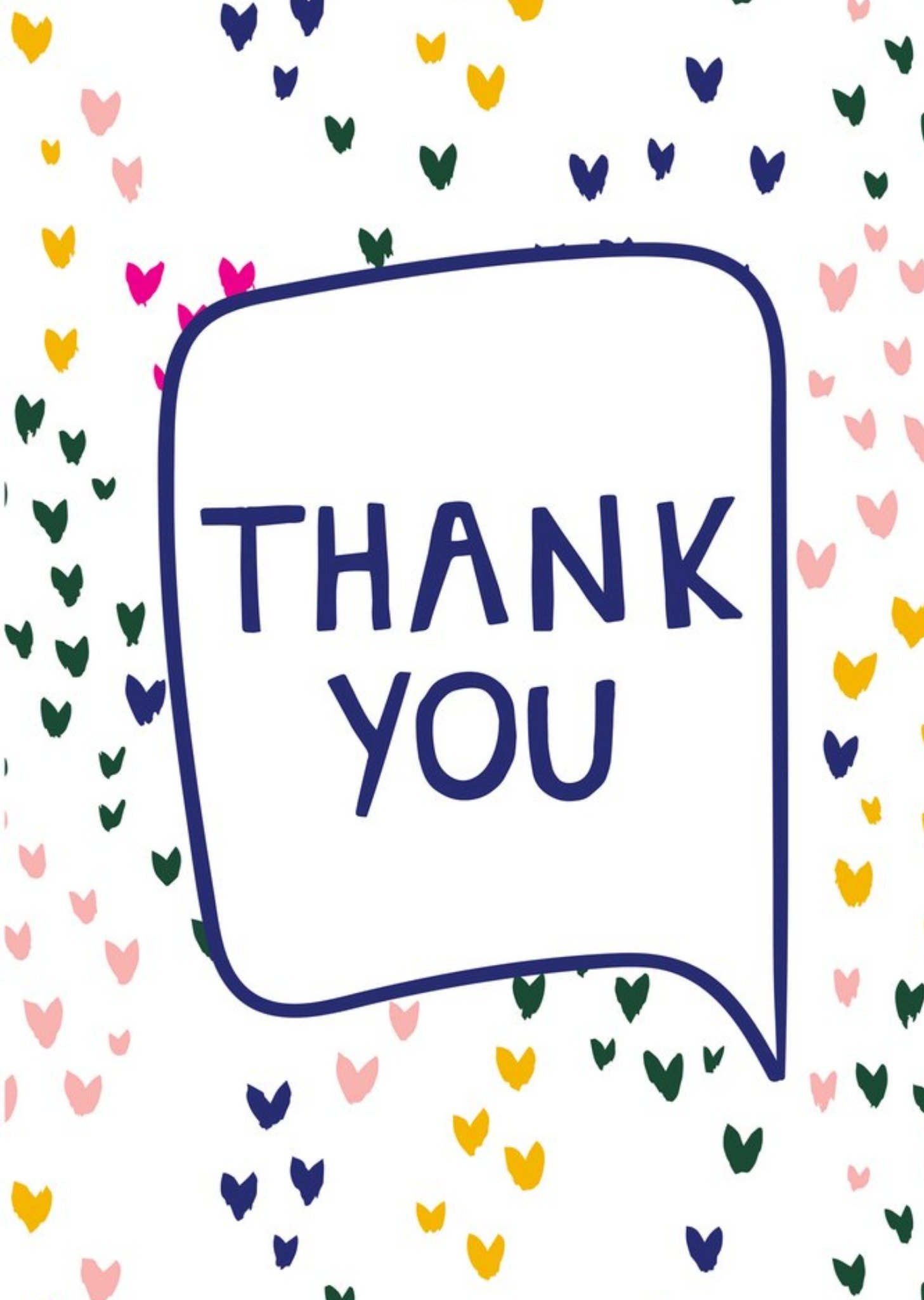 Moonpig Modern Illustrated Love Hearts Thank You Card