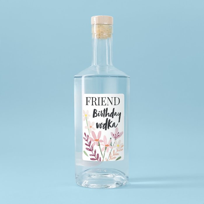 Personalised Friend's Birthday Vodka 70cl