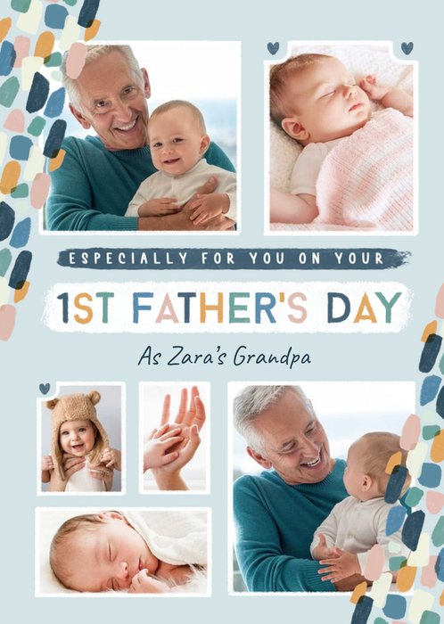 1st Father's Day Photo Upload Card