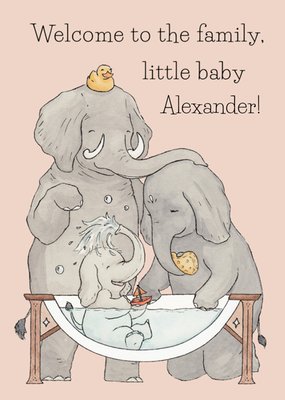 Erlenmeyer Animal Kingdom New Baby Card