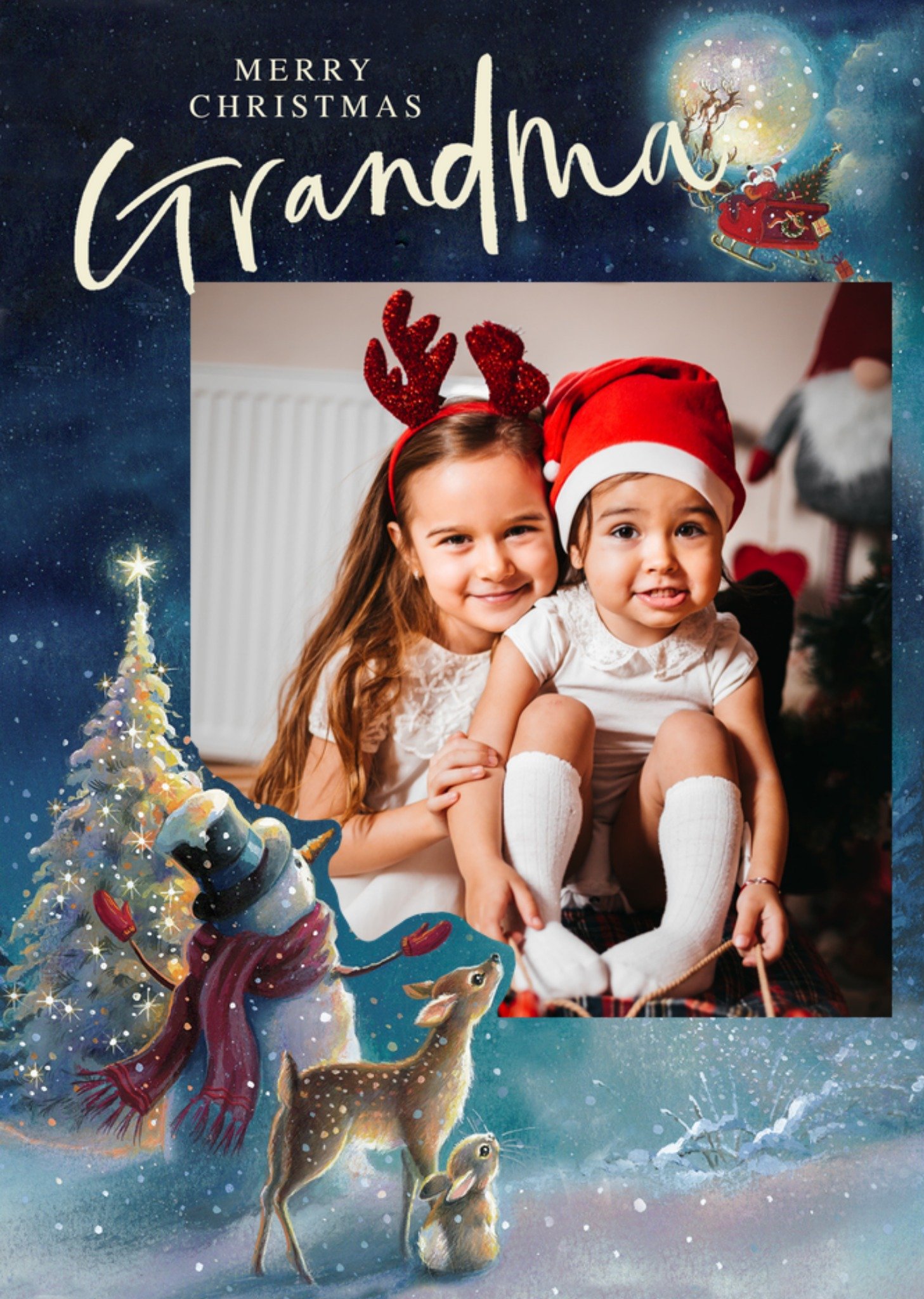 Moonpig Grandma's Photo Upload Christmas Card