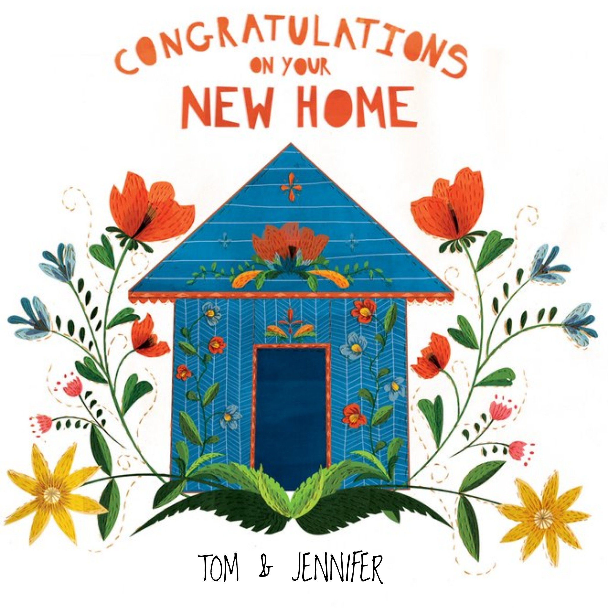 Moonpig Sunny Flowers Congrats On Your New Home Card