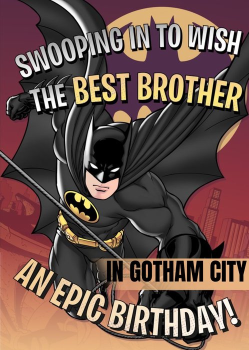 Swooping In Batman Birthday Card