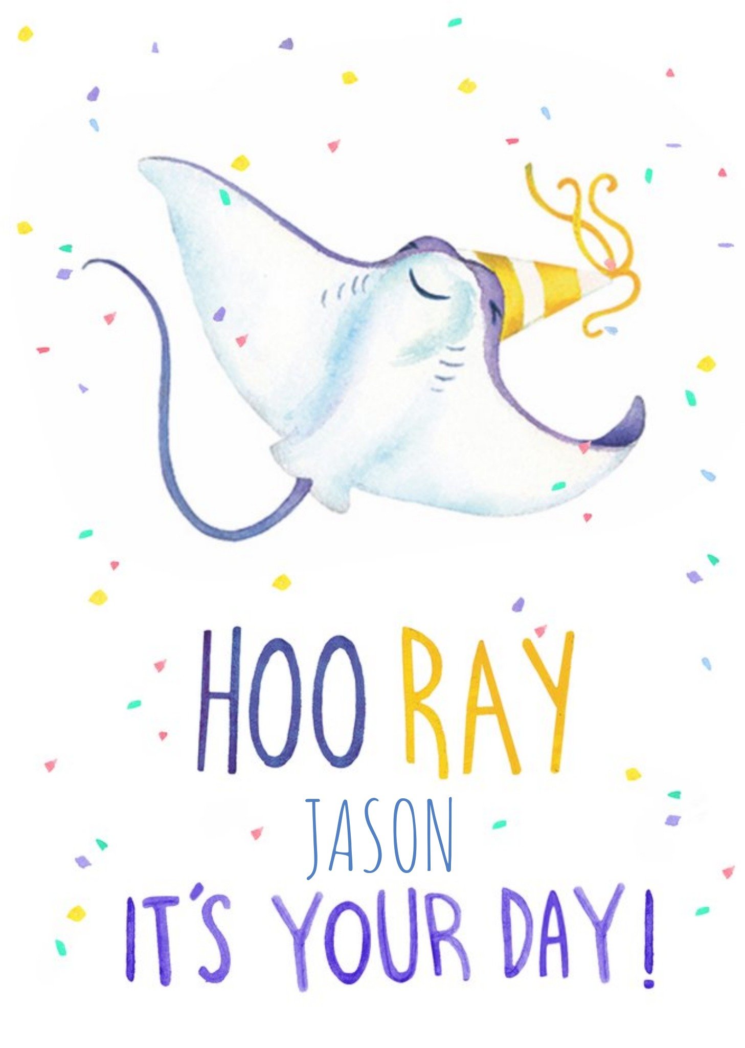 Friends Citrus Bunn Illustration Funny Stingray Birthday Australia Card