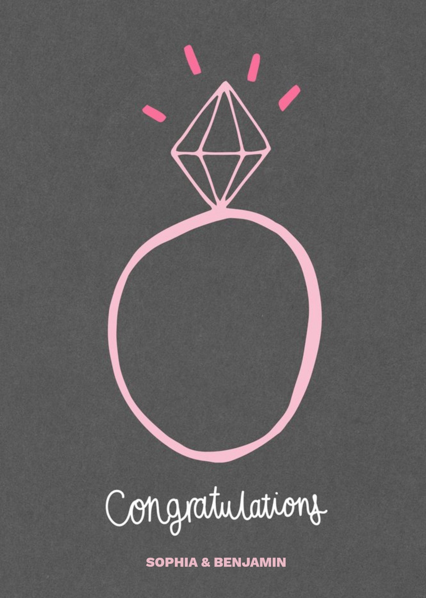 Moonpig Congratulations Engagement Rock Personalised Card
