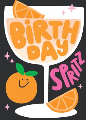 Birthday Spritz Bold Colourful Typography Card