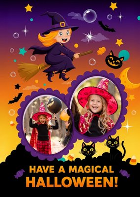 Have A Magical Halloween Photo Upload Card
