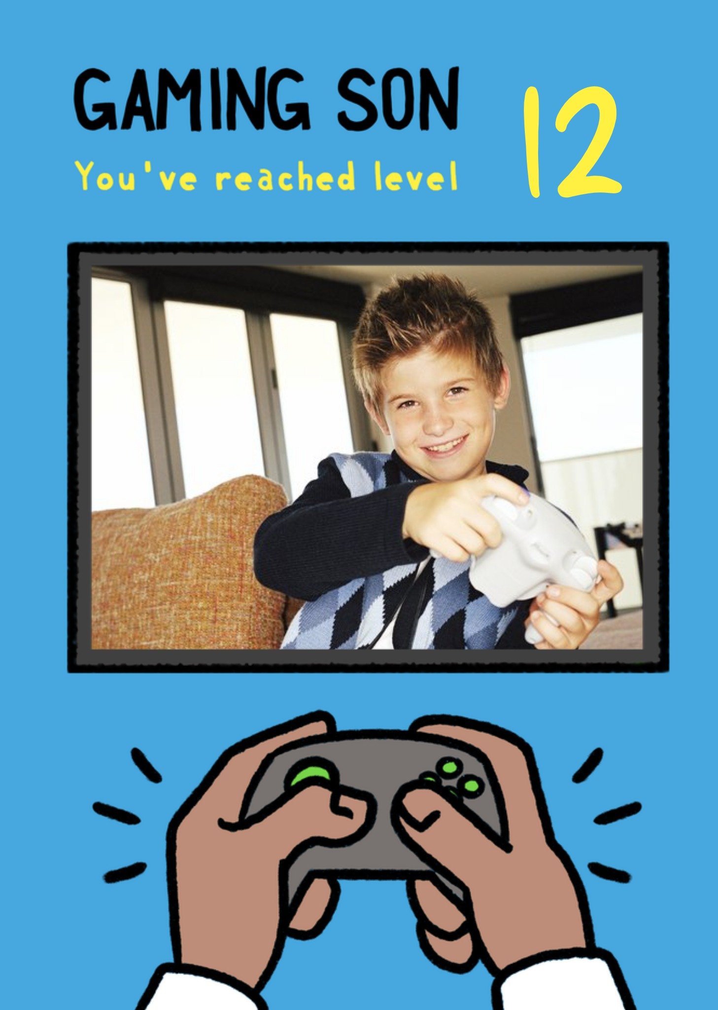 Moonpig Tv Photo Frame With A Game Controller Gaming Son's Photo Upload Birthday Card