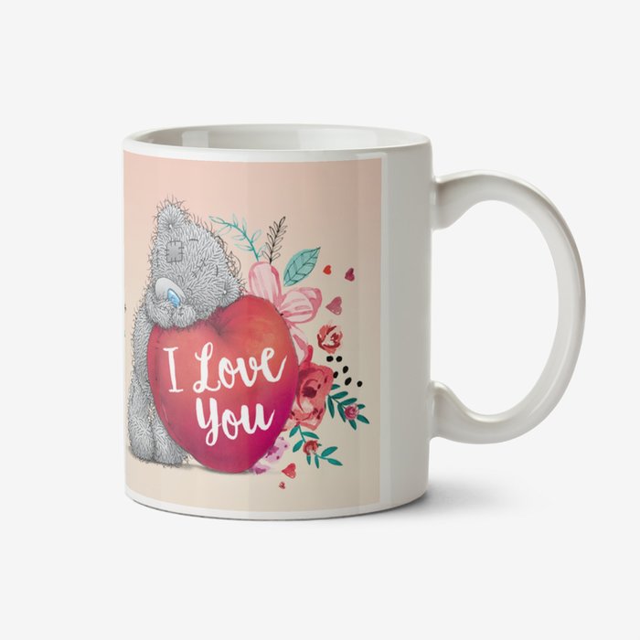 Cute Tatty Teddy I Love You Heart Valentine Photo Upload Mug