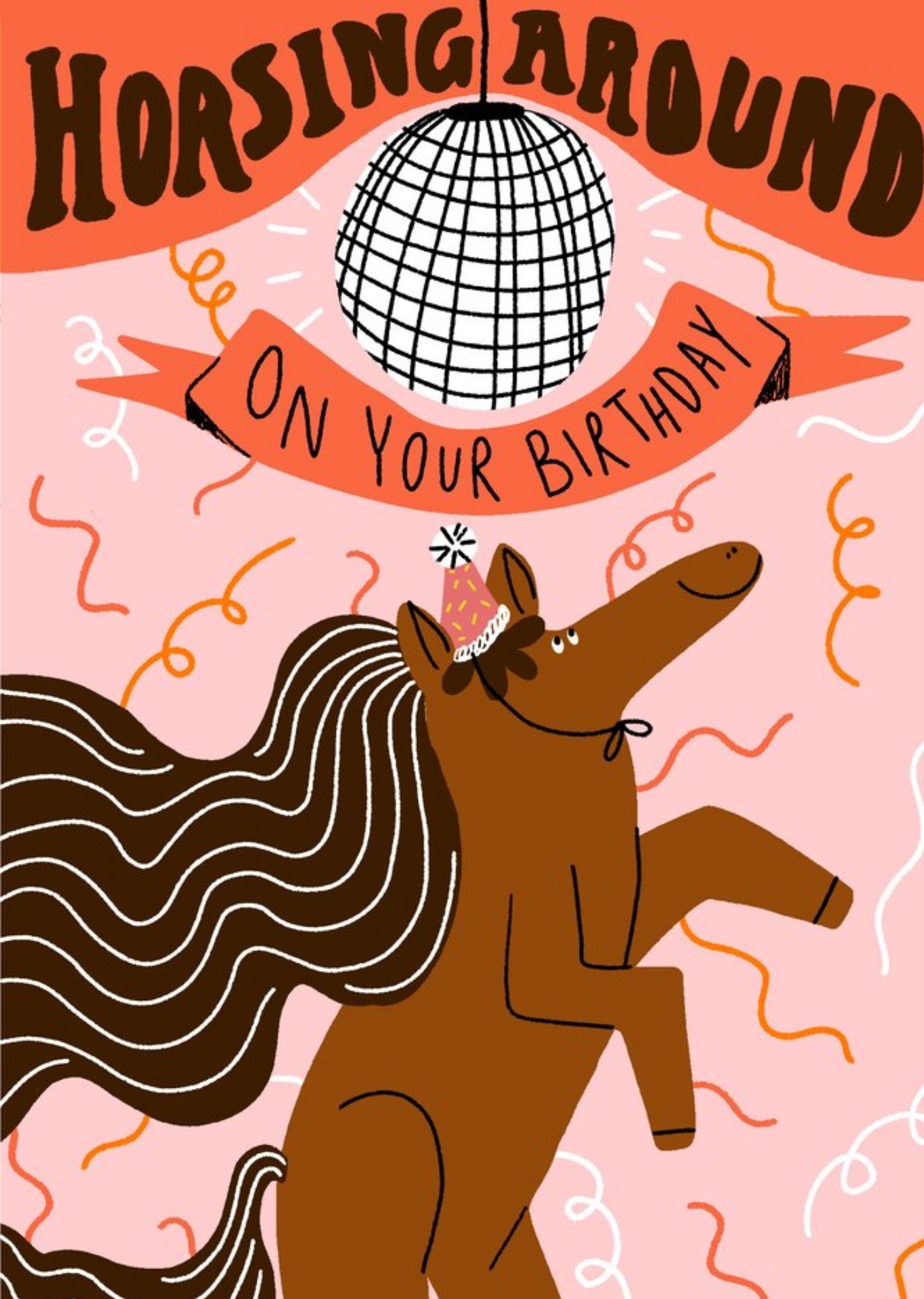Moonpig Florence Poppy Funny Horsing Around Birthday Card