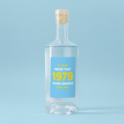 Personalised Legends Year Gin 70cl