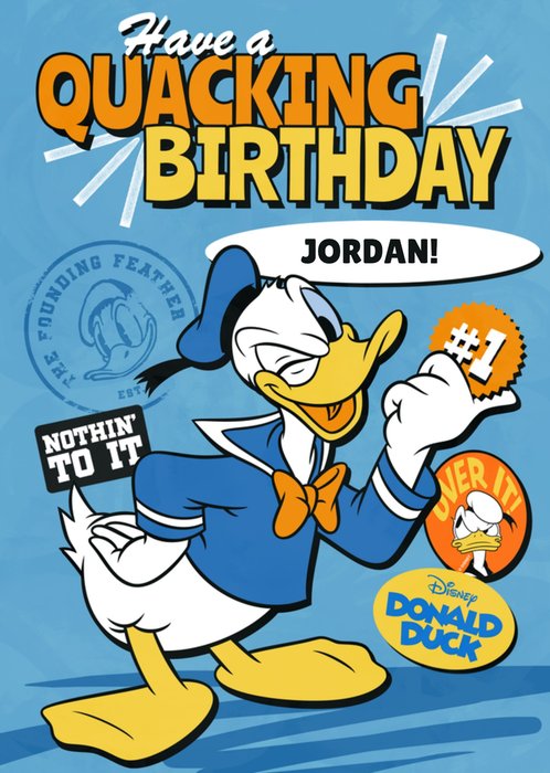 Disney Donald Duck Have A Quacking Birthday Card