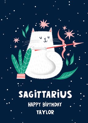 Star Sign Sagittarius Birthday Card