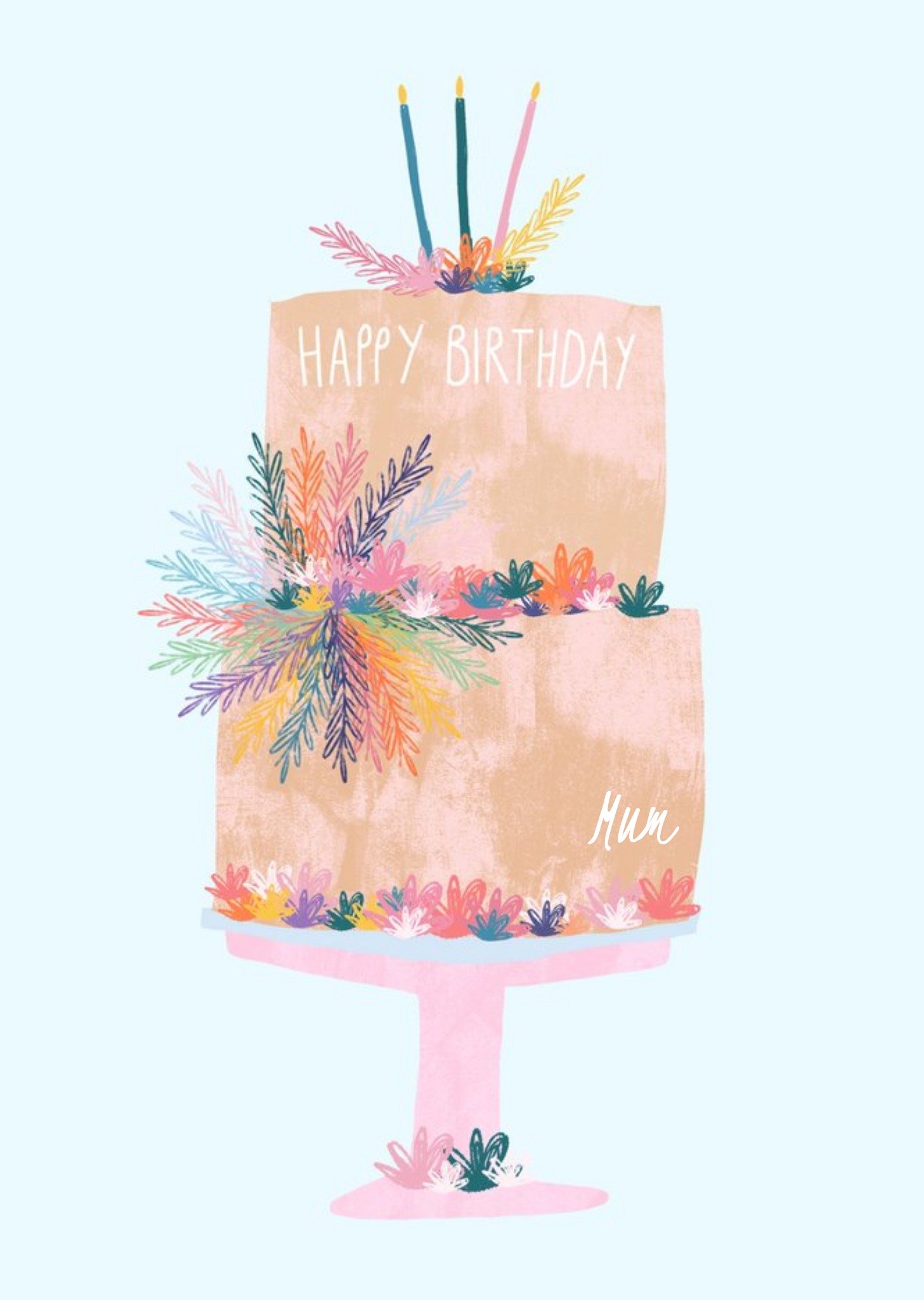 Moonpig Female Birthday Card - Birthday Cake - Mum