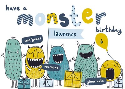 Monster Birthday Card