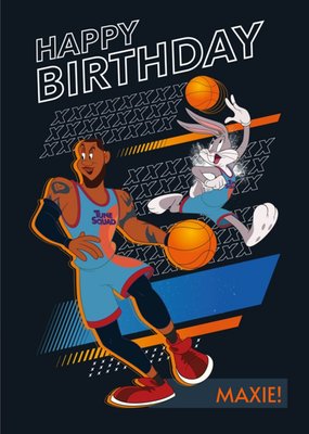 Space Jam 2 LeBron James and Bugs Bunny Birthday Card