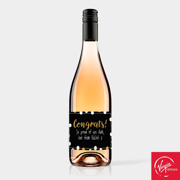 Virgin Wines Personalised Congratulations Rose Wine 75cl