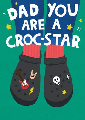 Scribbler You Are A CrocStar Bold Cartoon Illustration Father’s Day Card