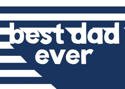 Best Ever Dad Navy Stripe Fathers Day Card