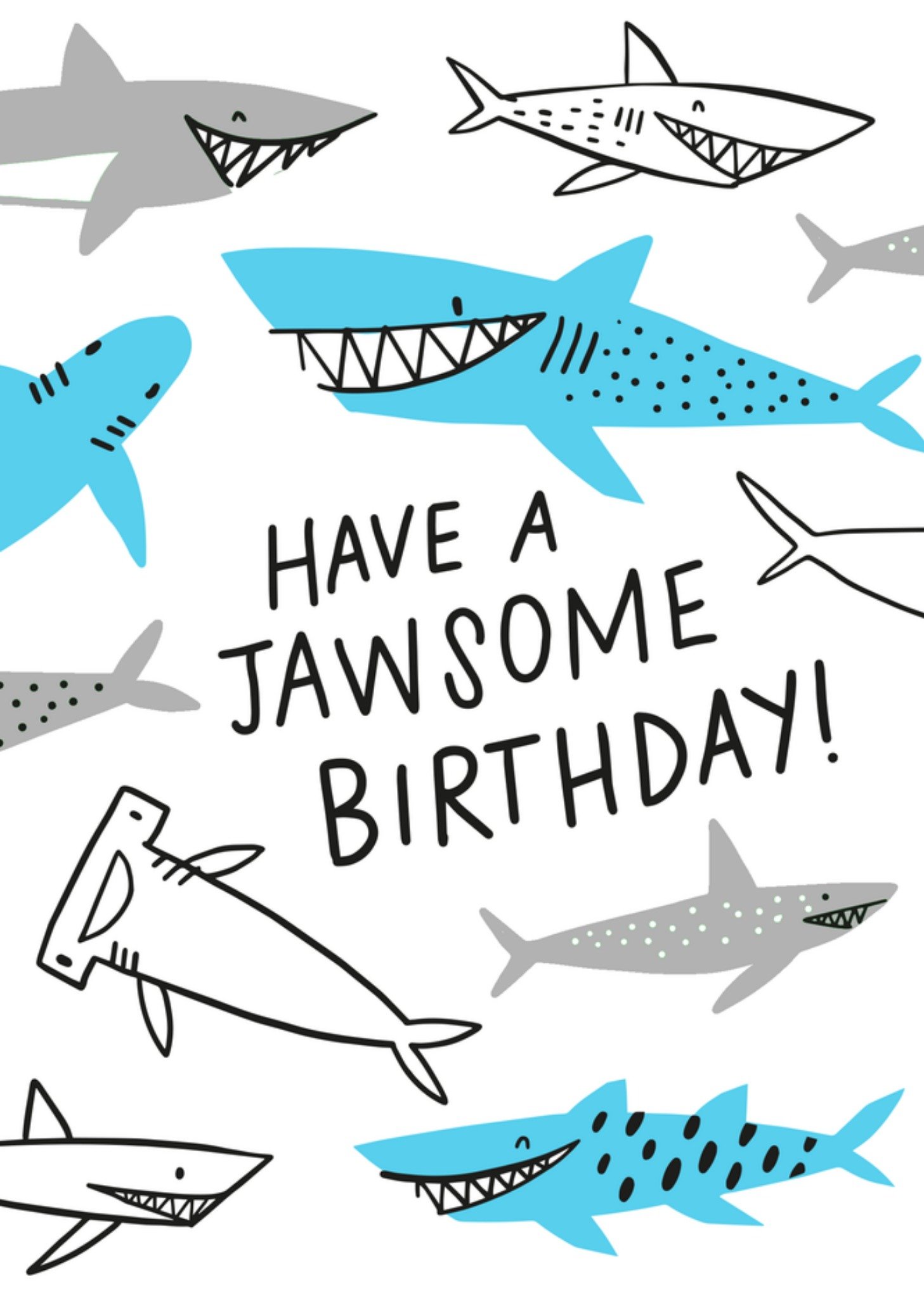 Moonpig Have A Jawsome Birthday Shark Card