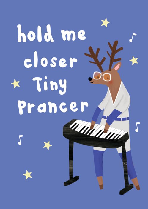 Tiny Prancer Humourous Reindeer Illustrated Scribbler Christmas Card 