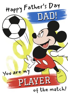 Player Of The Match Mickey Mouse Father's Day Card From Disney