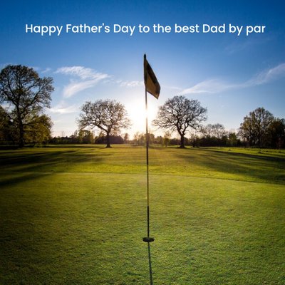 Best Dad By Par Funny Golf Card