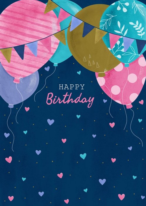 Happy Birthday Balloons Card