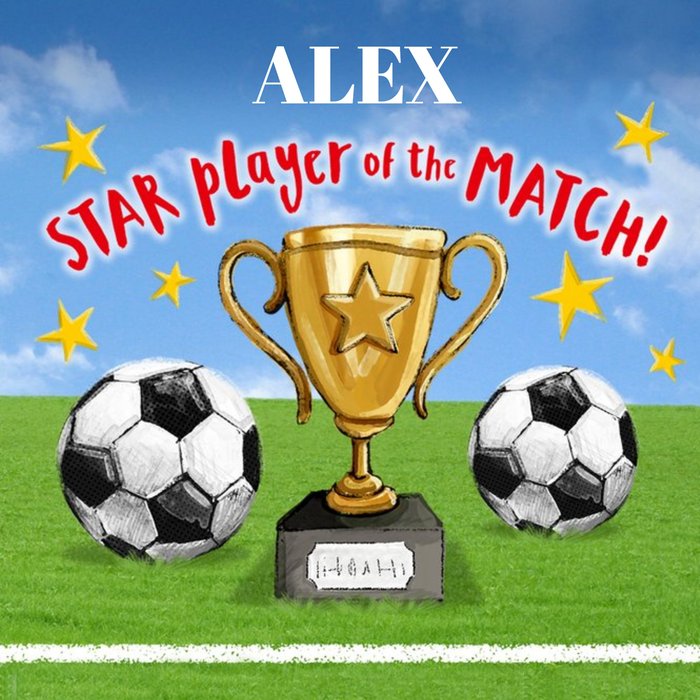 Star Player Football Birthday Card