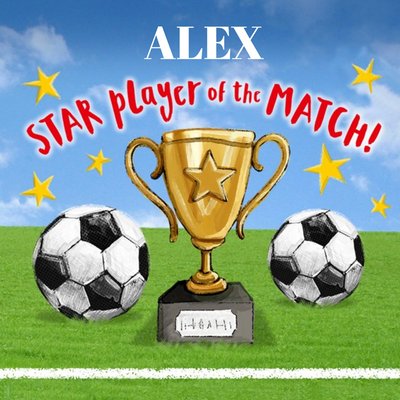 Star Player Football Birthday Card