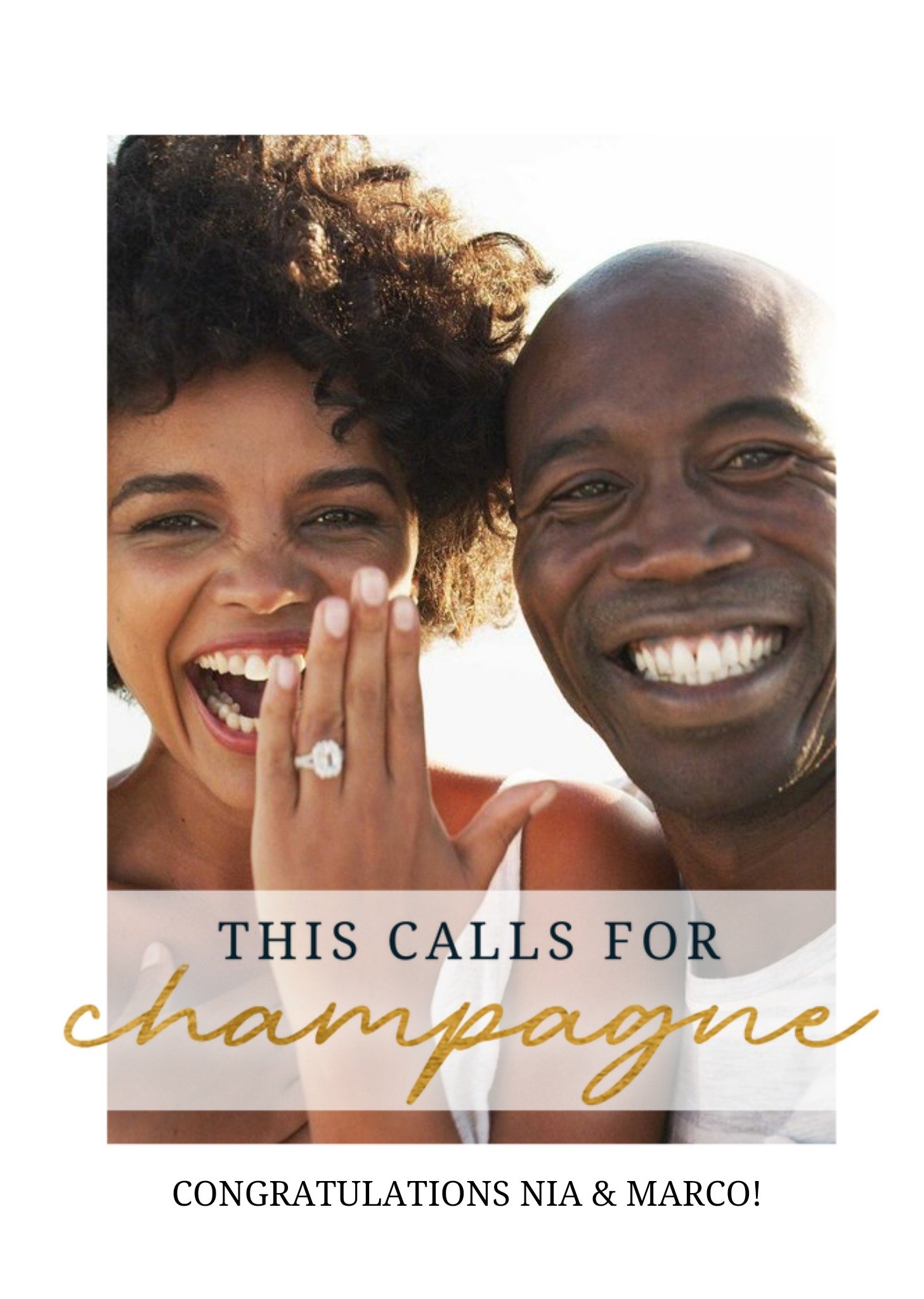 Moonpig This Calls For Champagne Photo Upload Congratulations Card