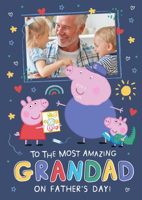 Peppa Pig Amazing Grandad Photo Upload Father's Day Card