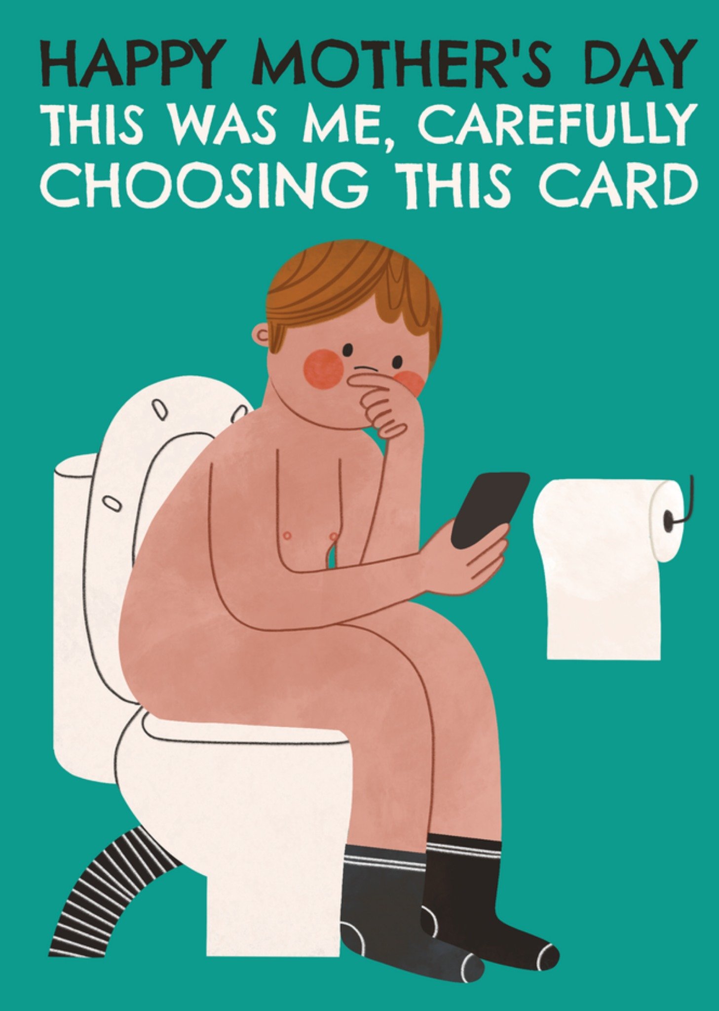 Moonpig This Was Me Carefully Choosing This Card Humorous Illustrated Mother's Day Card
